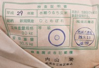 ひとめぼれ　1等米 