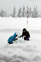 この雪が美味しいお米作りには欠かせません 